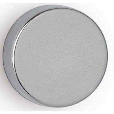 Maul - 10 kpl neodyymimagneetteja Ø 15x5 mm - Vahva 4,5 kg vetovoima - Harmaa/hopea