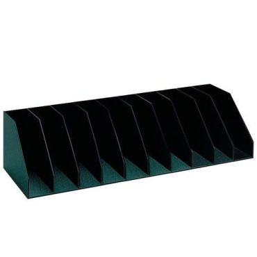 Paperflow - Järjestäjä: 10 kiinteää osiota p= 90 cm musta