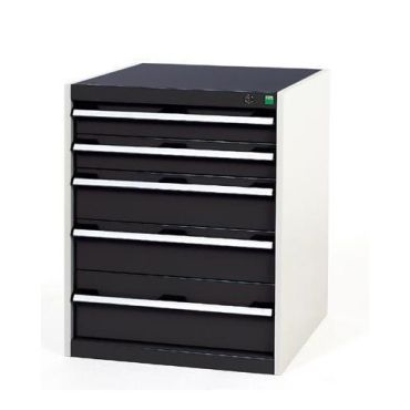 Bott - Työpajalaatikosto 5 laatikkoa - Harmaa 650x650x800 mm - Teräs - 1500 kg kuormitus