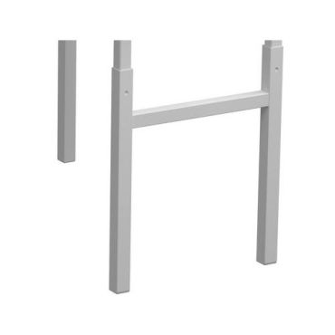 Treston - Kolmiopöytä TP 1100x1100mm - Säädettävä korkeus 650-900mm - 150kg kuormitus - Valkoinen