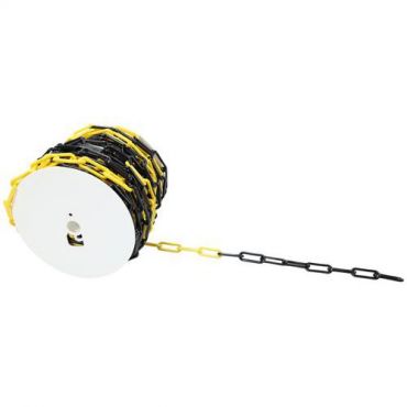Novap - Muoviketju musta-keltainen rulla 6 mm