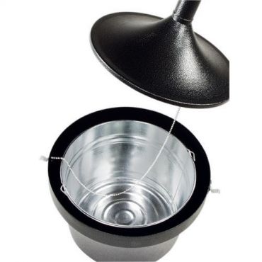 Rubbermaid - Tupakointiasema Aladdin - Musta - 16.1 L tuhka-astia - Alumiini - 98.4 cm