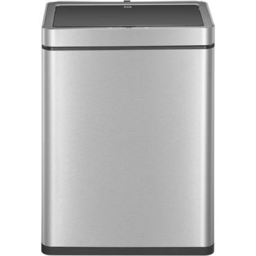EKO - Roskakori anturilla Mirage Plus 30+30L - Jätelajittelu Ruostumaton teräs Hopea/sinkki
