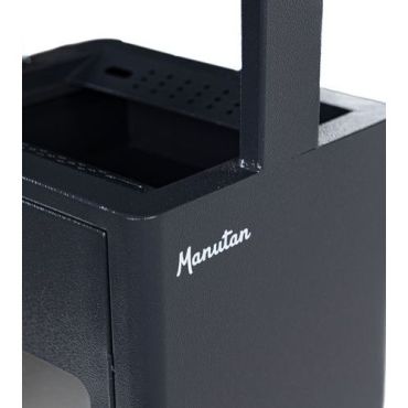 Manutan Expert - Tuhkakuppi/roska-astia - 3 L/24 L Antrasiitti - Ulkokäyttöön - 10v Takuu