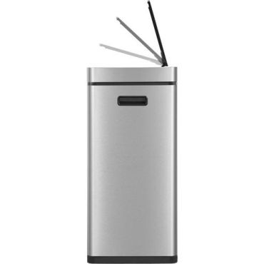 EKO - Roskakori anturilla Mirage Plus 30+30L - Jätelajittelu Ruostumaton teräs Hopea/sinkki