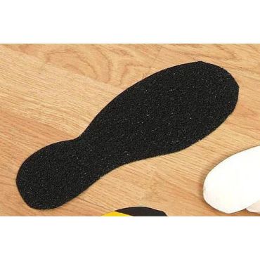 Liukueste Jalanjälki Musta 240mm x 90mm - Kestävä tarra kierrätettävä
