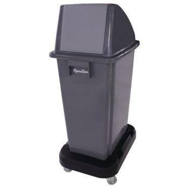 Manutan expert - Kansi sopii jätesäiliö manutan harmaa