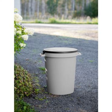 Orthex - Kansi tynnyriin kahvoilla 80 l tummanharmaa 4 kpl