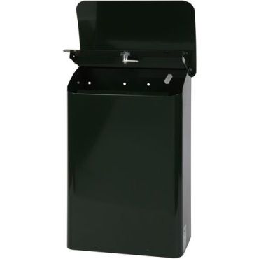 Vepabins - Postilaatikko 18L vihreä - Seinälle ripustettava metallia 42.5 cm korkea