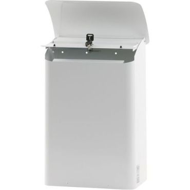 Vepabins - Postilaatikko 18L valkoinen - Seinälle ripustettava metallia 29x42.5cm