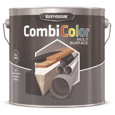 Rust-oleum - Monipuolinen maalipurkki 2,5 litraa mustaa satiinia