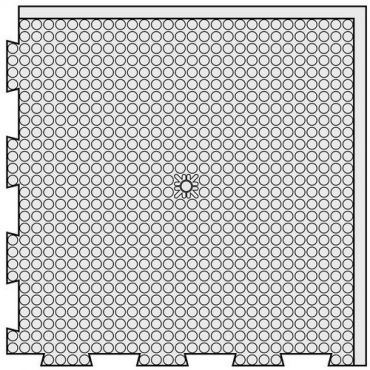 Sunnex - Modulaarinen seisontamatto kulmaosa 75 x 75 cm