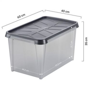 Smartstore - Vedenkestävä säilytyslaatikko dry 55 l 4 kpl
