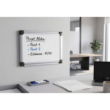 Bi-Office Valkotaulu Maya A4 - Magneettinen Alumiinikehys 21x30 cm