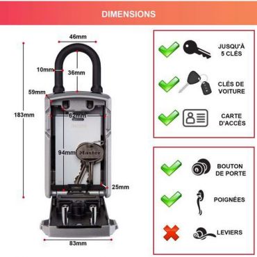 Master lock - Avaimensäilytyslaatikko bluetooth sangan kanssa 5440eurd