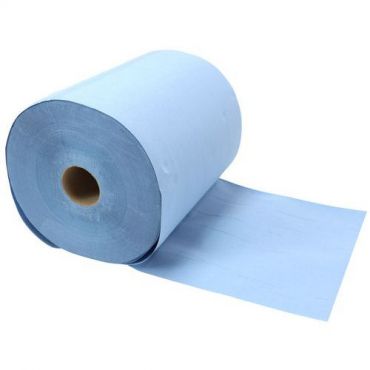Ikatex - Paperipyyhe sininen 3-kerroksinen - 500 arkkia/rulla - Teollisuuskäyttöön