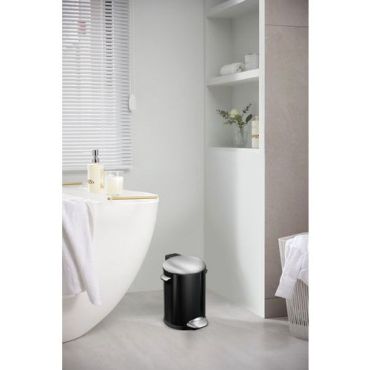 Eko - Roskakori polkimella belle deluxe 5l musta matta ruostumatonta terästä