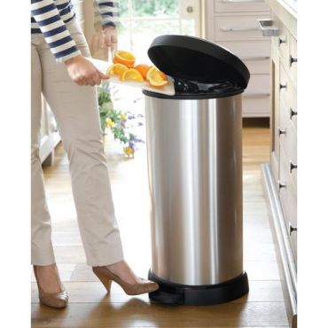 Curver - Decobin-poljinroskakori 40 l hopea/musta