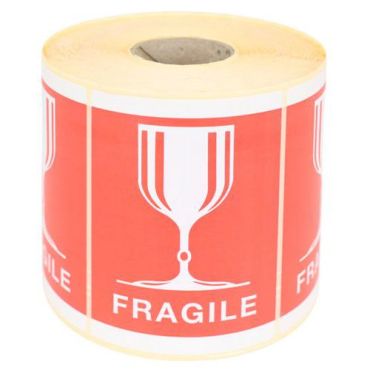 BBA Emballages - Turvallisuus- ja lähetysmerkintä FRAGILE GLASS - 105 x 75 mm - 1000 kpl