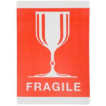BBA Emballages - Turvallisuus- ja lähetysmerkintä FRAGILE GLASS - 105 x 75 mm - 1000 kpl