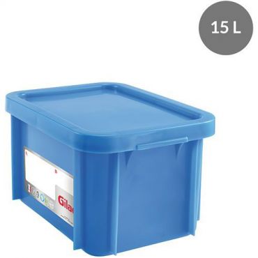 Gilac - Muovilaatikko kansi 395 mm 15 l sininen