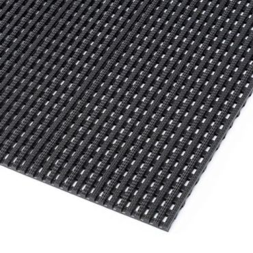 Notrax - Flexdek PVC-ritilä 90x100 cm - Luistamaton kestävä öljyn- ja haponkestävä - Musta