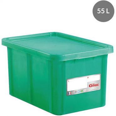 Gilac - Muovilaatikko kansi 595 mm 55 l vihreä