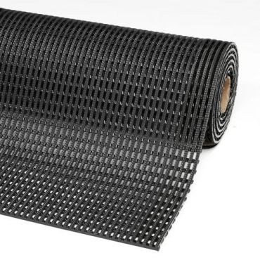 Notrax - Flexdek PVC-ritilä 90x100 cm - Luistamaton kestävä öljyn- ja haponkestävä - Musta
