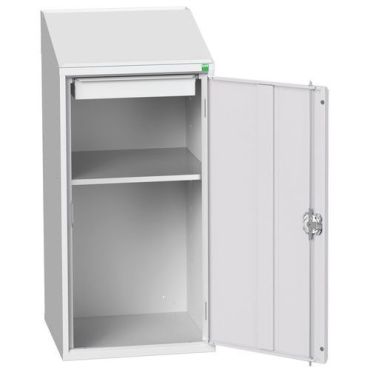 Bott - Työpöytäkaappi Verso - Vaaleanharmaa - 525x550x1130 mm - Kääntöovet ja kirjoituspulpetti