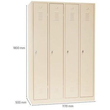 Manutan expert - Vaatekaappi manutan 300 4 kaappia beige