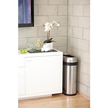 Simplehuman - Roskakori slim open 50 l ruostumatonta terästä matta