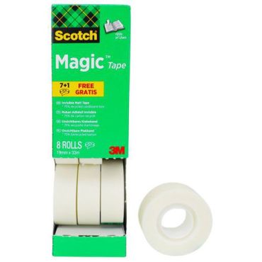Scotch - Teippi Invisible Magic 33 m x 19 mm - Läpinäkyvä Voimakas tartunta