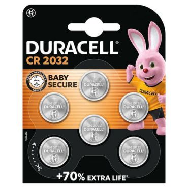 Duracell - CR2032 litiumparistot - 6 kpl - 3V - Pitkäkestoiset ja luotettavat