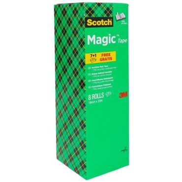 Scotch - Teippi Invisible Magic 33 m x 19 mm - Läpinäkyvä Voimakas tartunta