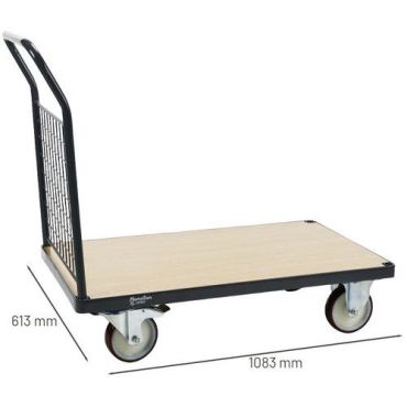 Manutan expert - Vaunu verkkopäädyllä 1083x613 mm 500 kg pu-pyörät