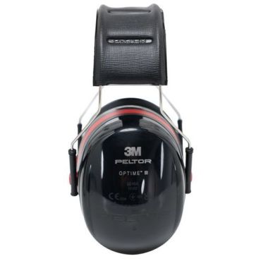 3M - Kuulonsuojain Optime III Pääsanka - Musta Punainen - 34 dB meluvaimennus - EN 352-1