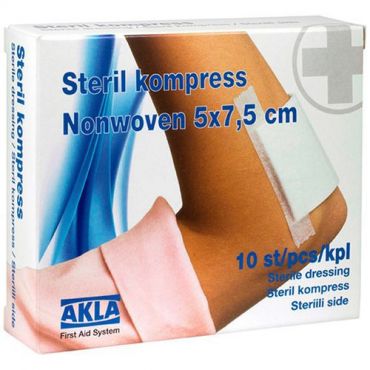 Akla - Steriili kompressi cellosoft 5x7,5 cm 10 kpl