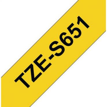 Brother - Brother_tzes651 ‐teippi 24 mm musta/keltainen