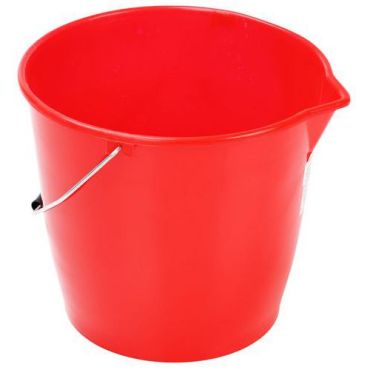 Manutan Expert - Muovisanko pyöreä 12 L punainen - Kierrätetty 95% - Kaatonokalla