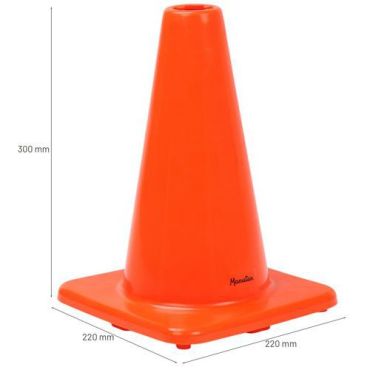 Manutan Expert - Liikennekartio ilman heijastinnauhaa - Oranssi 30 cm korkea PVC