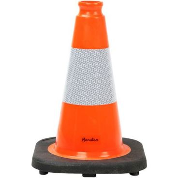 Manutan Expert - Liikennekartio 30 cm - Kierrätetty PVC - Fluoresoiva oranssi