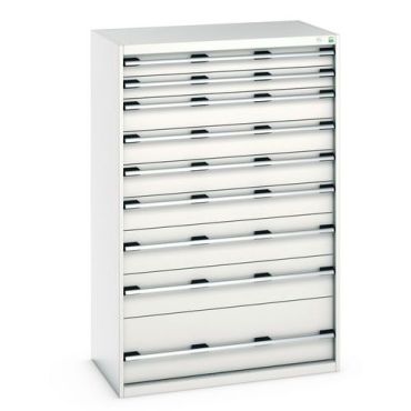 Bott - Kaappi Cubio 1600x1050x650 mm 9 laatikkoa Harmaa - Teräs - 1500 kg kuormitus