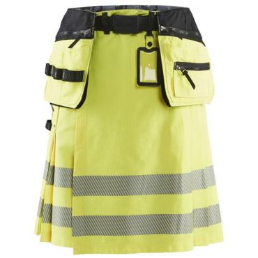 Blaklader - Highvis kiltti Huomio keltainen/Musta - Koko 48 - EN 20471 - Puuvillaa ja polyuretaania