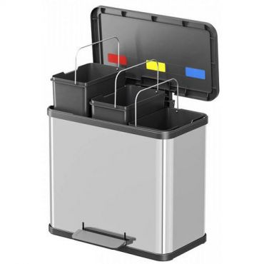 Hailo - Roskakori hailo öko trio plus l 3 x 9 l ruostumatonta terästä