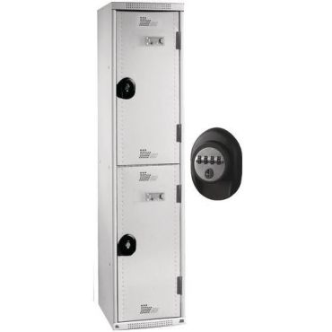 Acial - Kaappi 1 pylväs 2p h1800xl300 xd500 koodilukko vaaleanharmaa