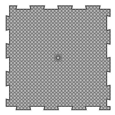 Sunnex - Modulaarinen seisontamatto keskusosa - 75 x 75 cm nitriili keskipainoinen käyttö kuiva/kostea ympäristö