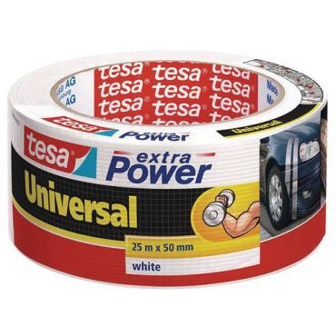 Tesa - Extra Power Perfect korjausteippi 25 m x 50 mm valkoinen kierrätettävä pakkaus