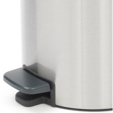 Brabantia - Roskakori polkimella NewIcon 5L matta ruostumatonta terästä - Vaaleanharmaa