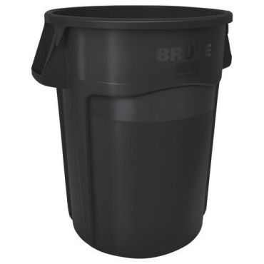 Rubbermaid - Brute jätesäiliö 166,5 L pyöreä musta - Kestävä polyeteeni - Suuri tilavuus