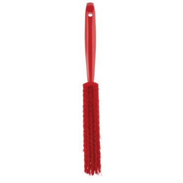 Vikan - Pieni käsiharja 330 mm - Punainen ergonominen kahva - Joustavat harjakset
